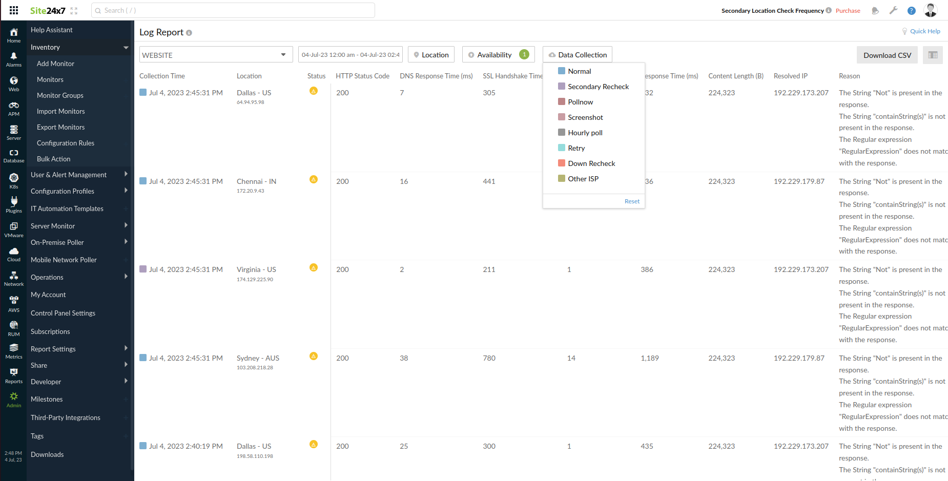 Learn how to generate log reports